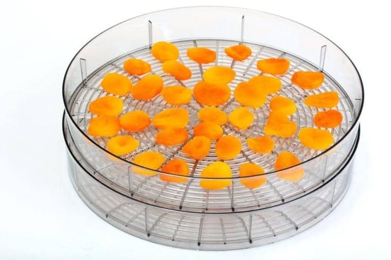sliced peaches in a transparent tray