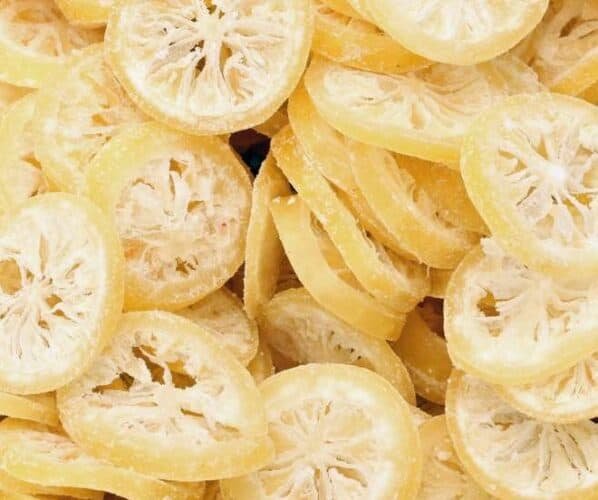 sliced dehydrated lemons