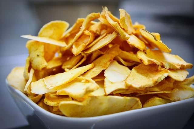 chips in a glass plate