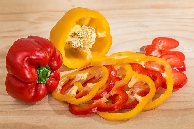 sliced bell peppers
