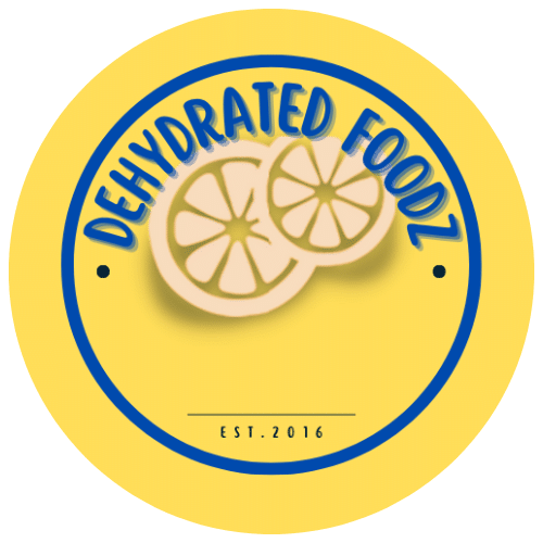 yellow circle logo of dehydrated foodz