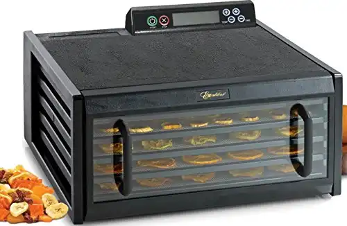 Excalibur 3548CDB Electric Food Dehydrator Features Adjustable Thermostat and Digital 48-Hour Timer Faster and Efficient Drying, 5-Tray, Black