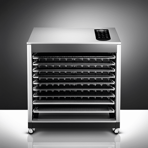 Large food dehydrator on silver table