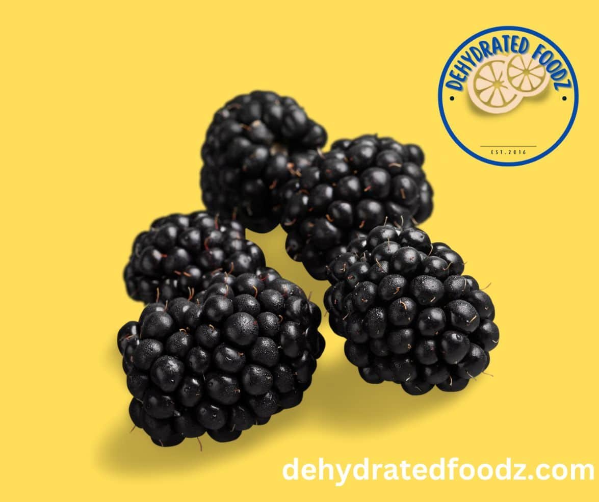 image of blackberries on a yellow background