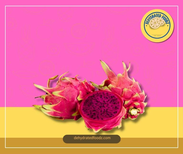 sliced dragon fruit on a pink, yellow backround