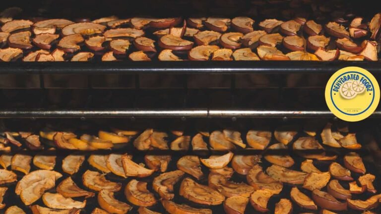 sliced dehydrated apple slices on oven tray