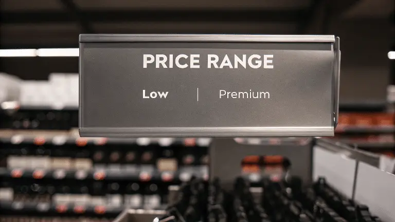 An image showing the words price range.