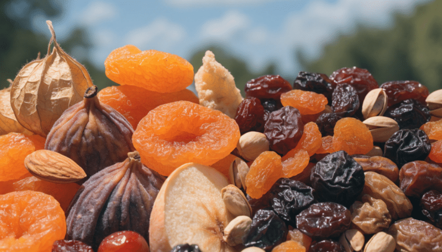Dried fruits outside.