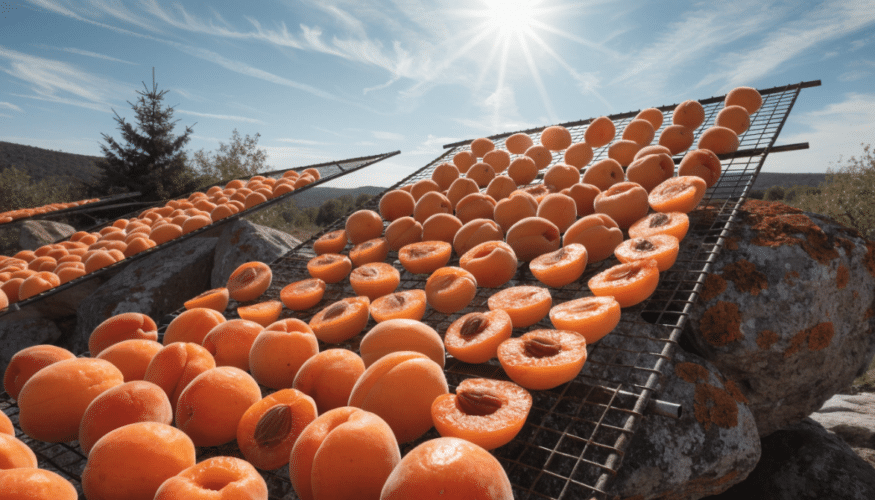 Solar drying method for fruits
