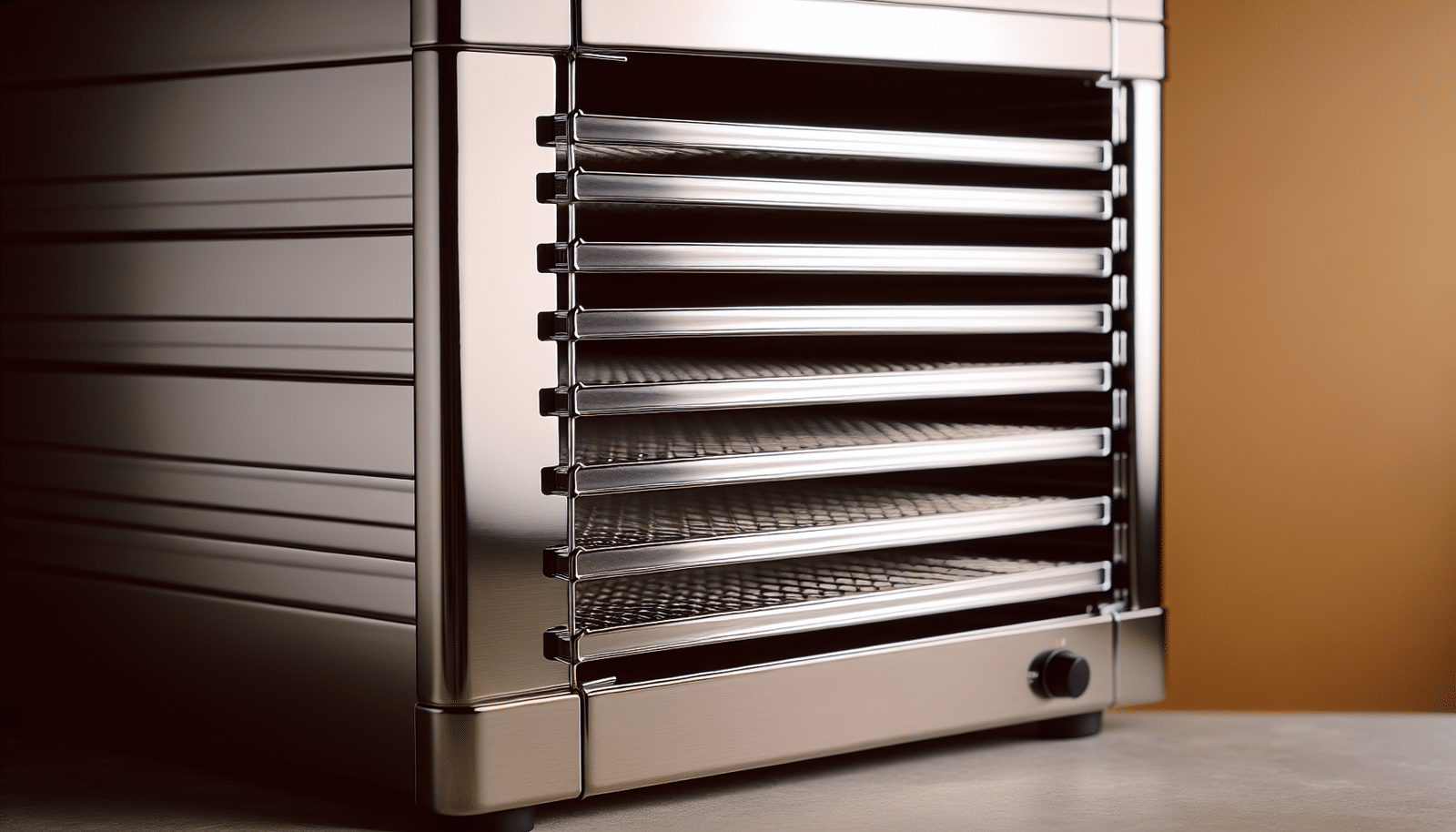 Modern rectangular design and durable stainless steel racks of RedHead Food Dehydrator