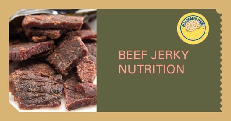 beef jerky sliced on a white background.