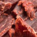 duck jerky on a white background