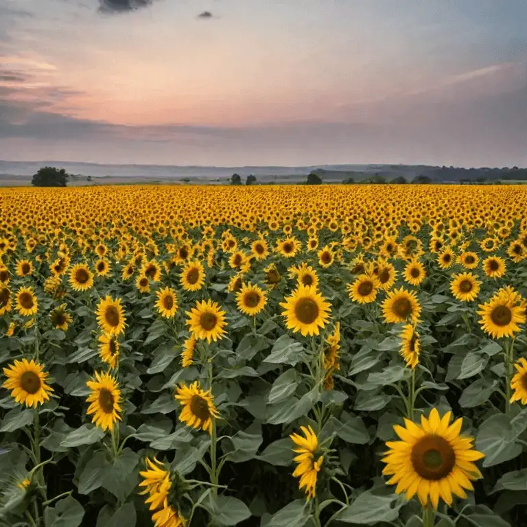 a field of sunflowers