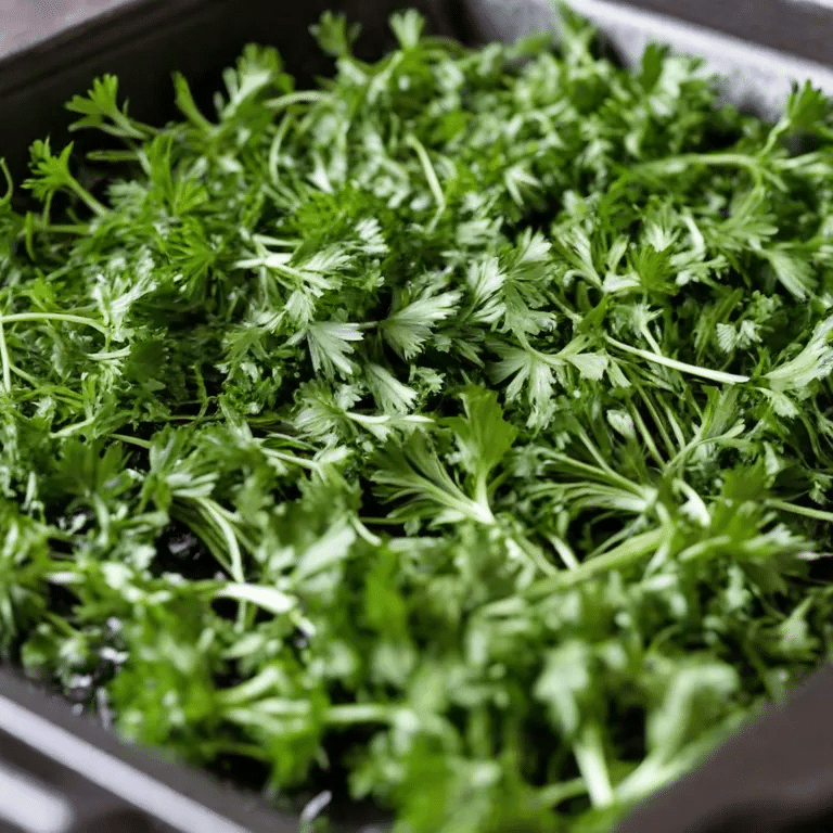 A buch of parsely overlapped on each other