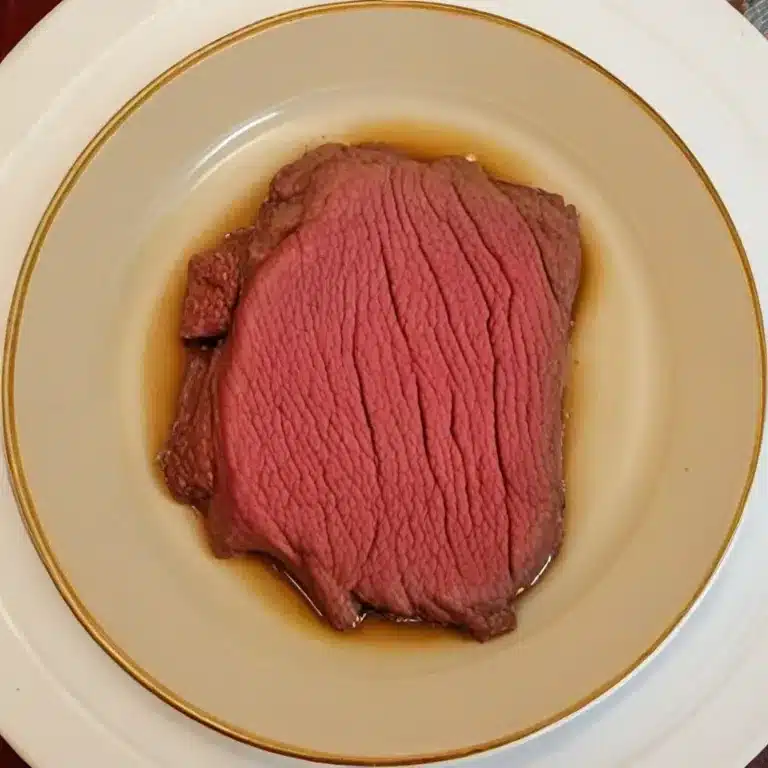 beef in a plate