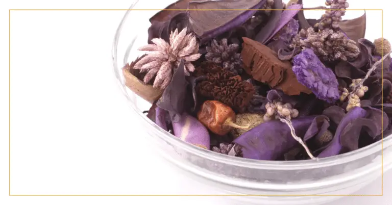 purple herbs in a bowl