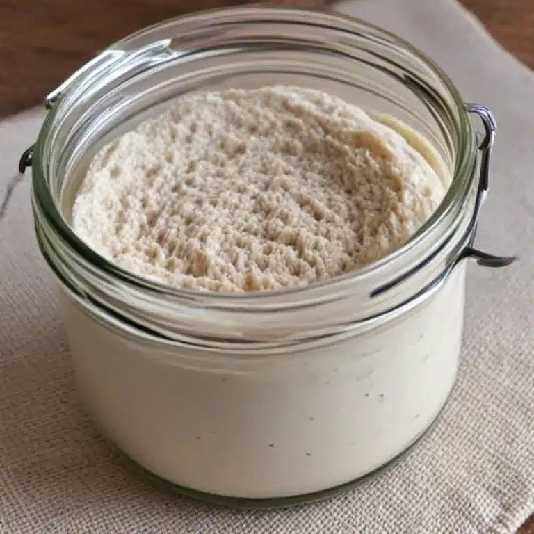 dried sourdough in a mason jar