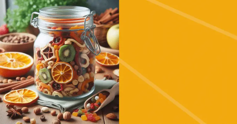 dehydrated food in a mason jar
