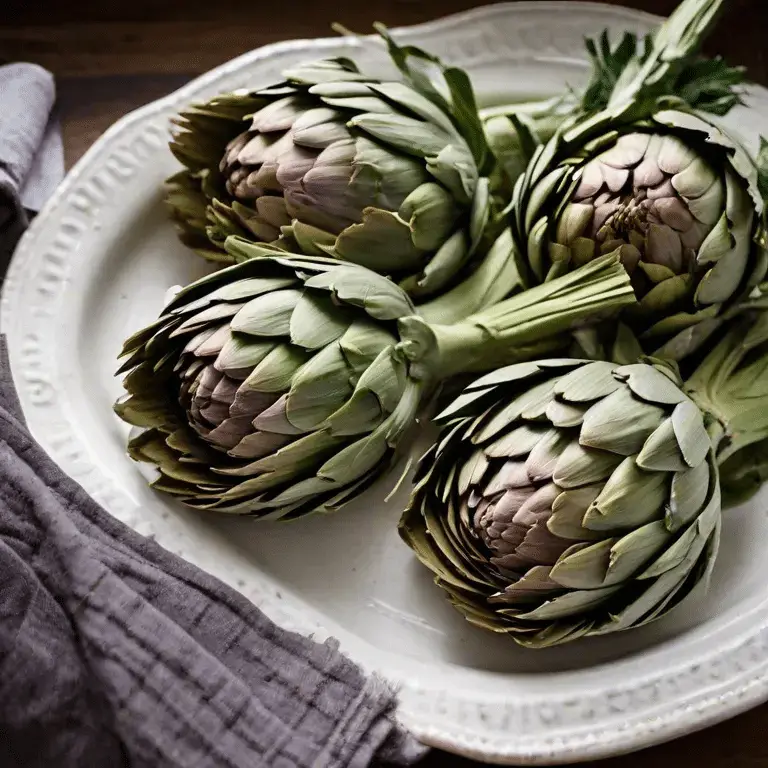 artichokes on a plate