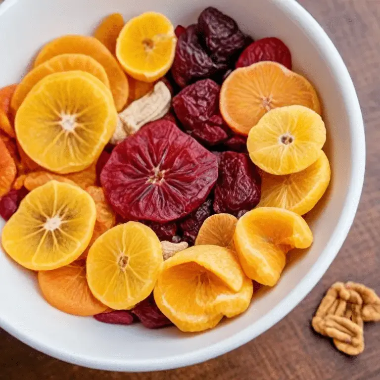 dehydrated fruits in a bowl