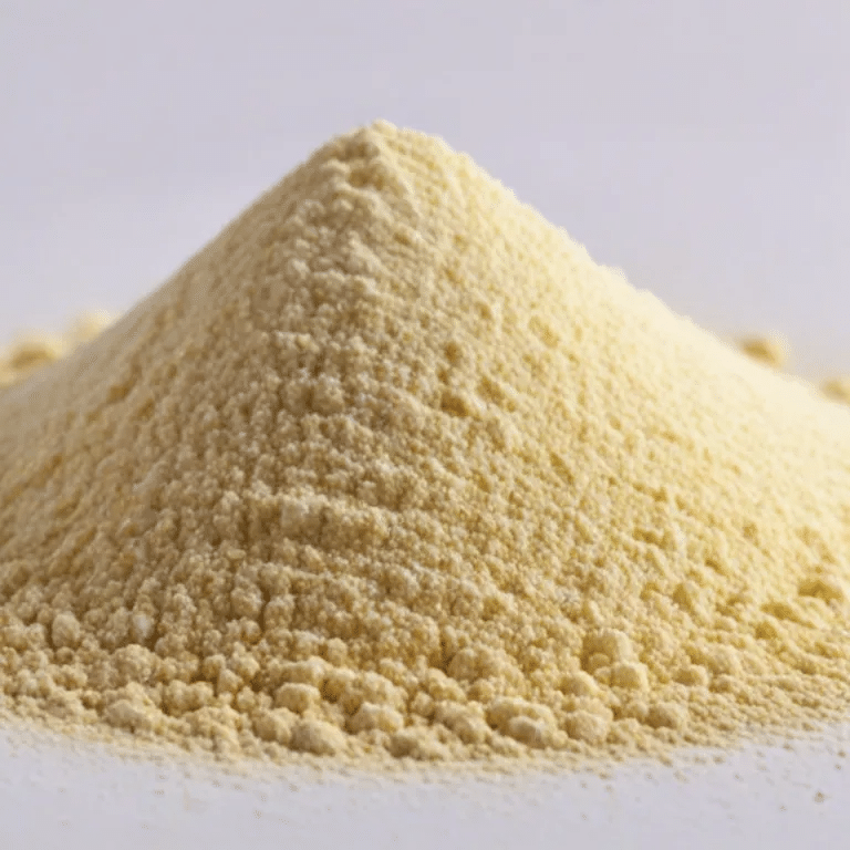 citrus powder on a white background