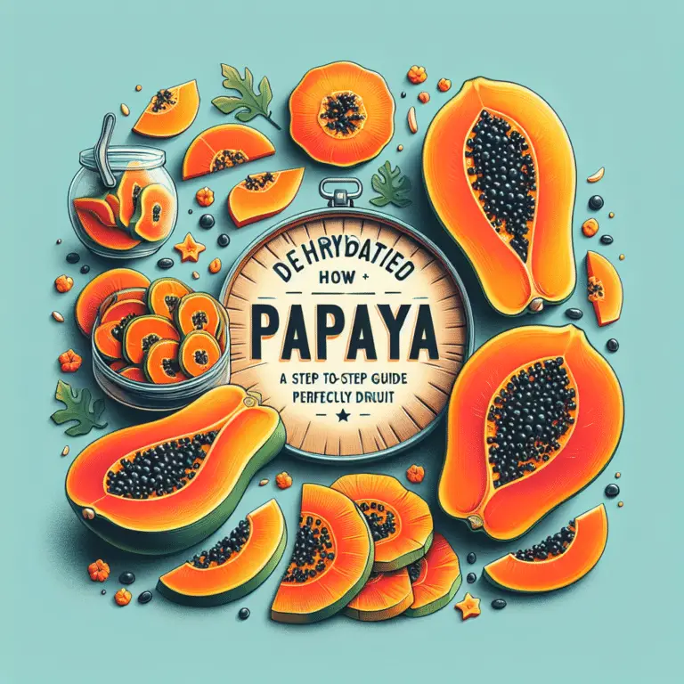 Sliced papaya on a light blue background