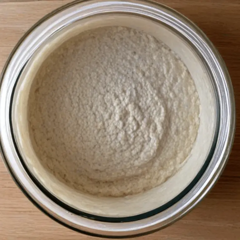 dehydrated sourdough starter in a mason jar