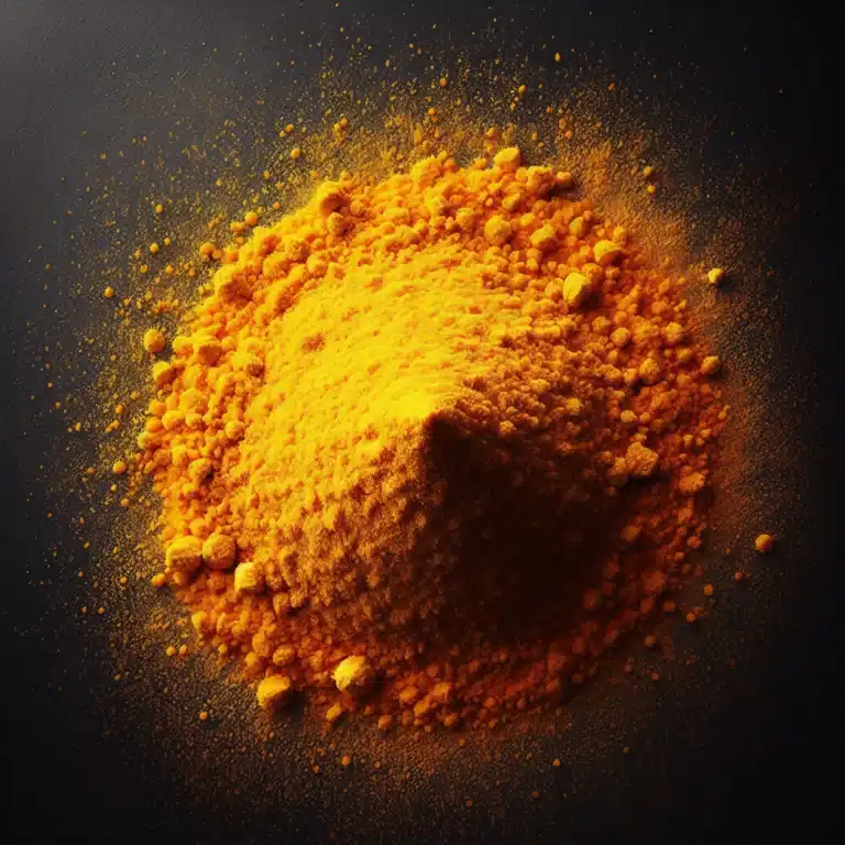 Banana pepper powder on a grey background