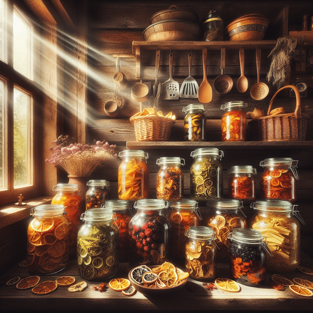 dehydrated foods in a can stacked one each other in a kitchen