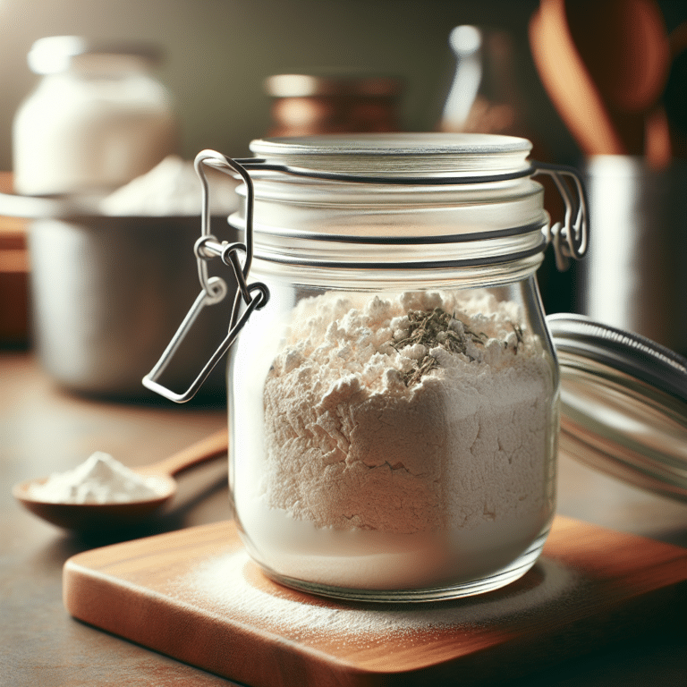 dehydrated yogurt in a mason jar on a table
