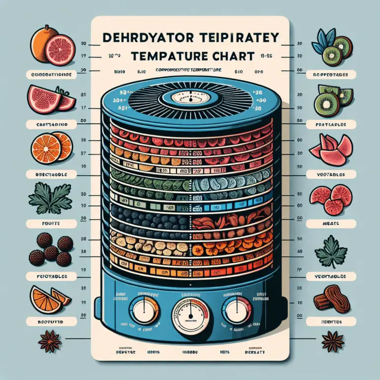 dehydrator showing a dehydrator chart of different fruits