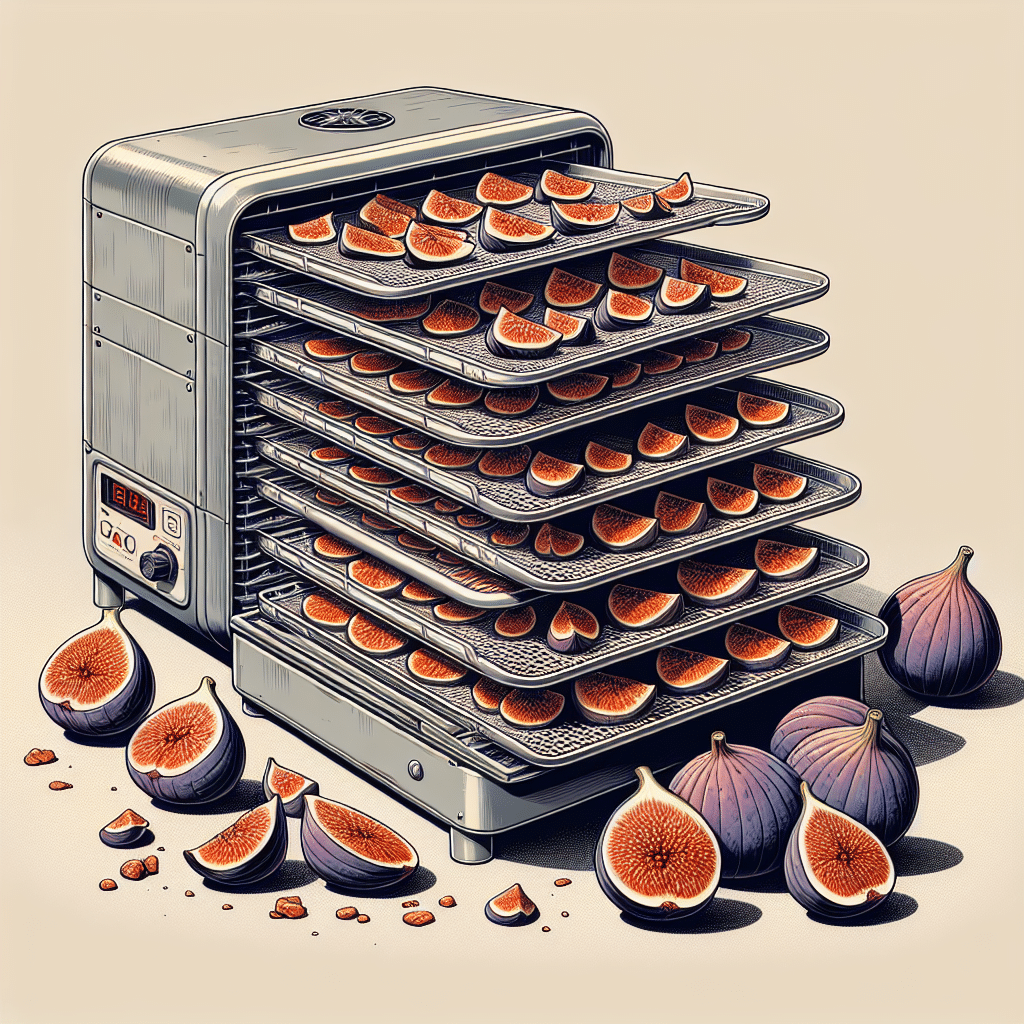 sliced figs in a food dehydrator