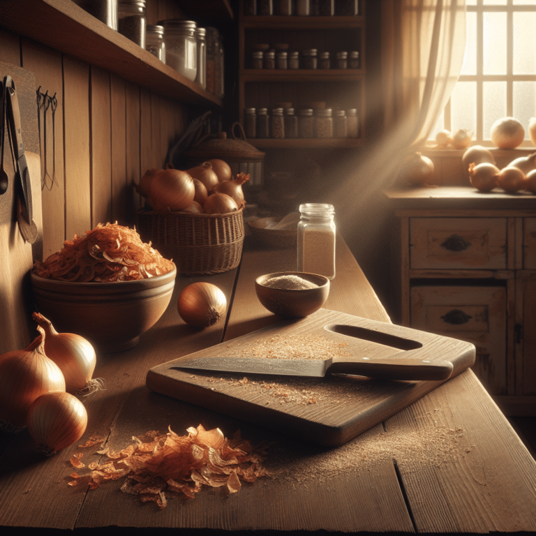 onion flakes in a bowl in a kitchen