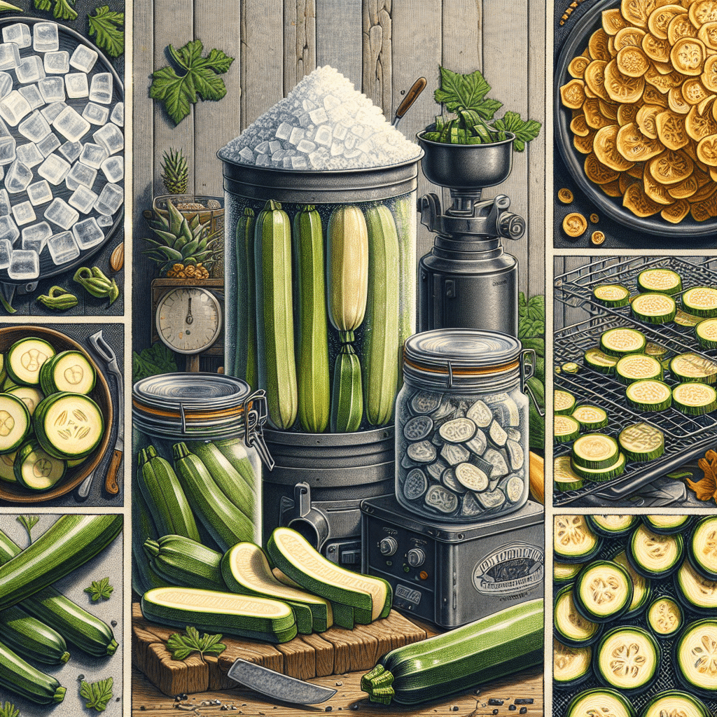 zucchini on a table