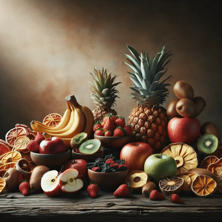 assortment of fruits on a wooden table