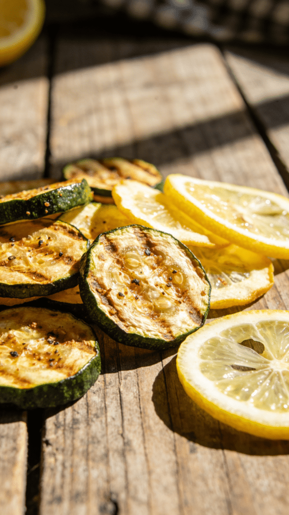 A closeup image of Zucchini and Lemon Chips.
