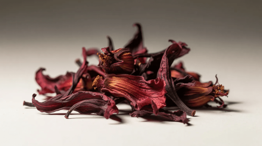 September 20, 2026 | The image showcases vibrant dried hibiscus flowers, also known as hibiscus petals, arranged neatly in an airtight container, ready for brewing hibiscus tea. These dried flowers, with their tangy flavor and rich color, are often used to make refreshing beverages like agua de jamaica or to add a fruity twist to salads and cocktails.