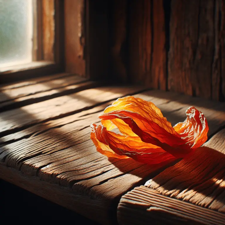 dried mango on a wooden table