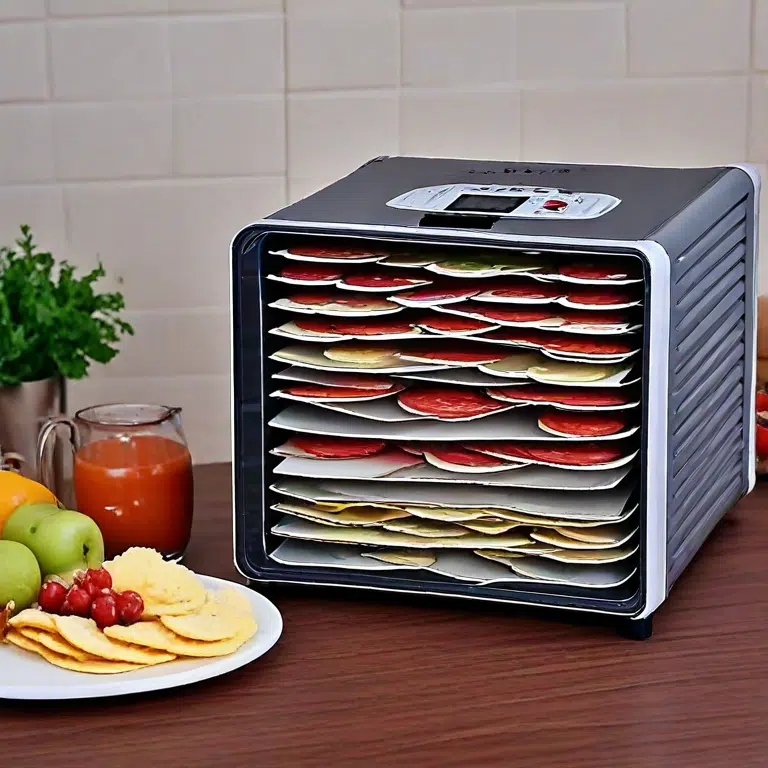 12 tray dehydrator on wooden table