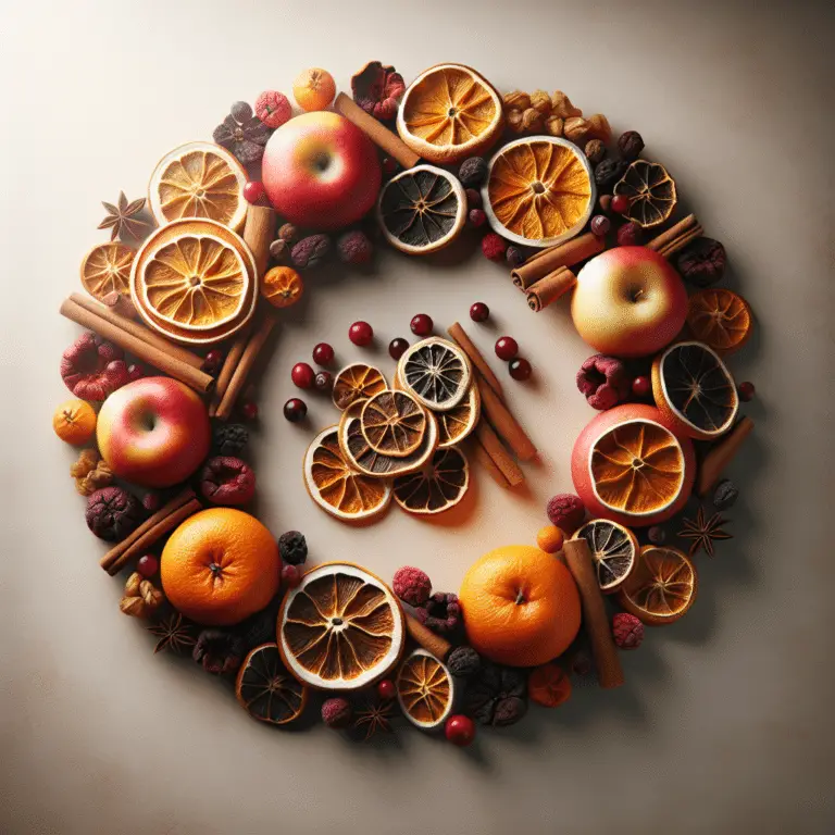 Dried fruit Christmas wreath