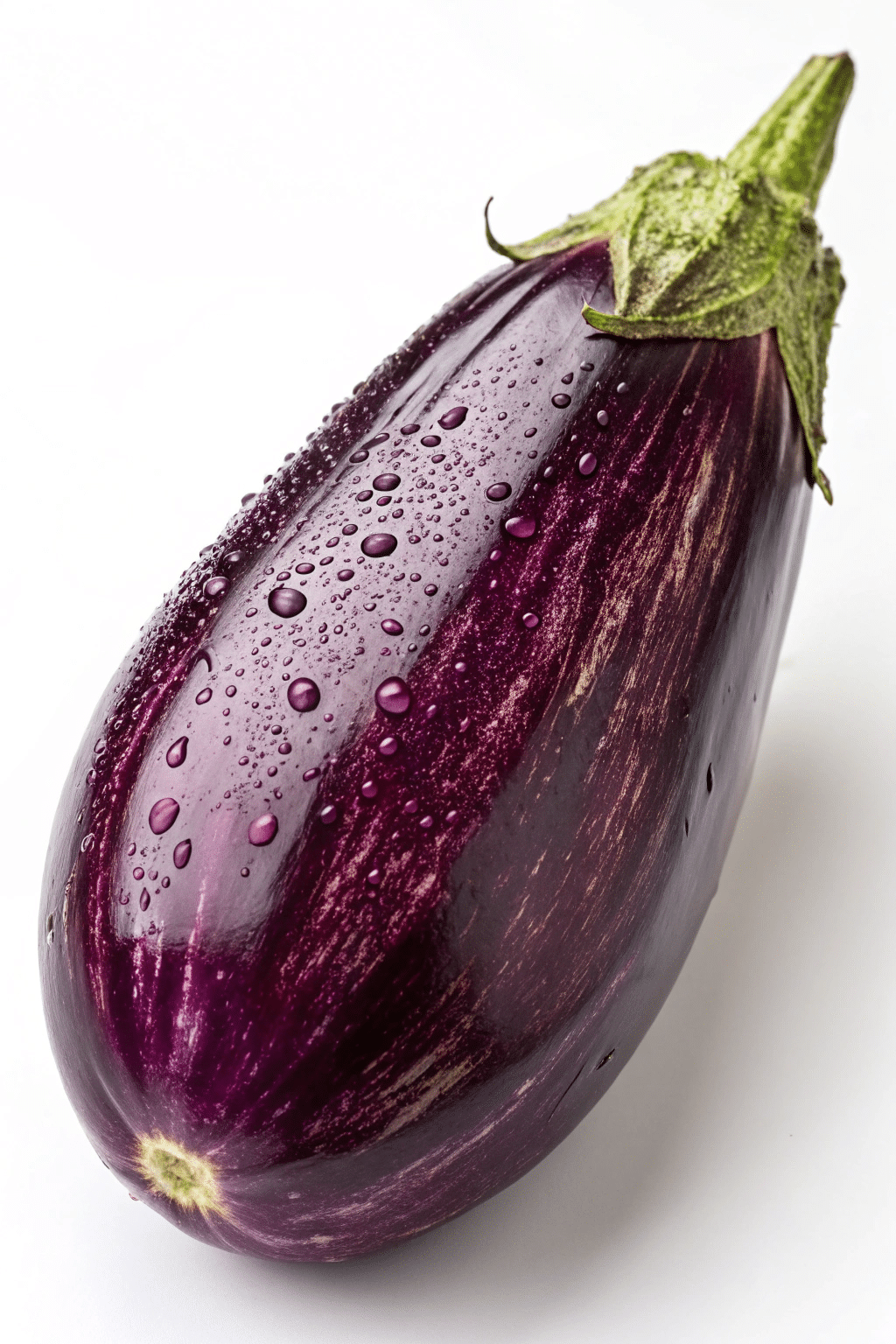 fresh eggplant on white background