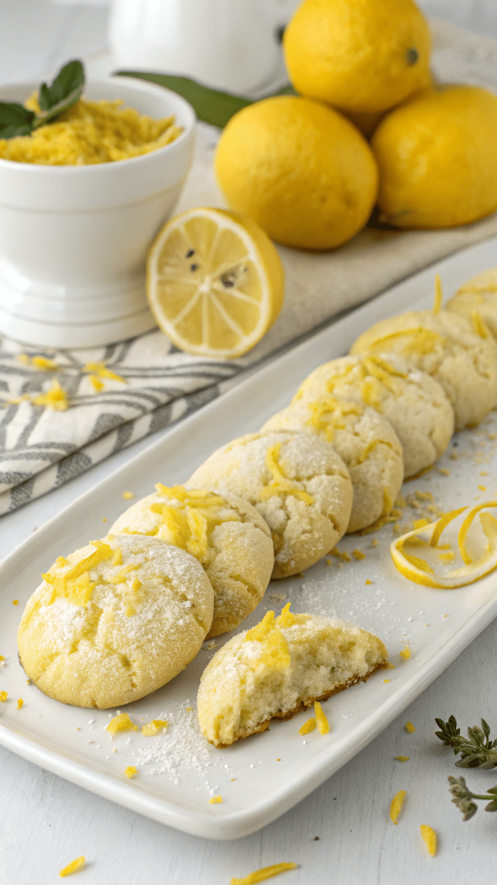 Dehydrated Lemon Cookies overlapped on each other