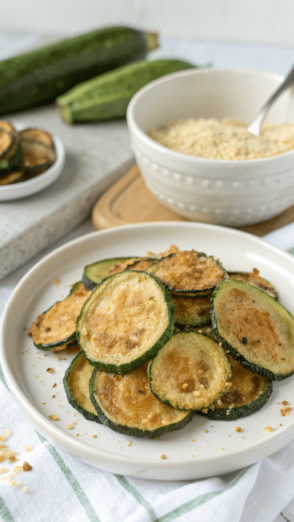 Zucchini Chips in a plate