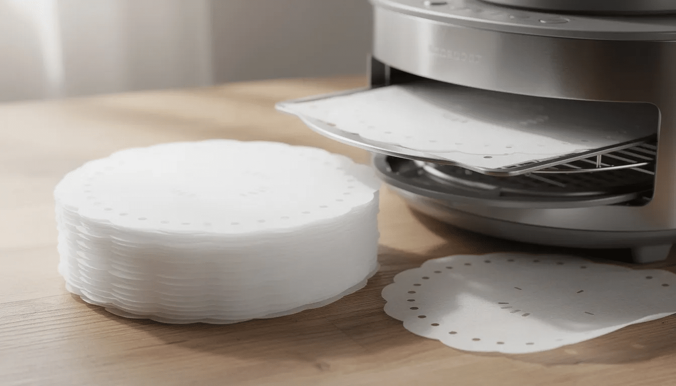 The image features a stack of dehydrator sheets, specifically silicone sheets designed for drying fruits, vegetables, and herbs in a dehydrator. These easy-to-use liners help prevent food from sticking, making the process of creating jerky and other dehydrated foods clean and efficient.