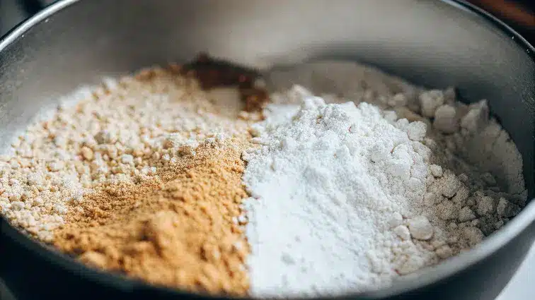 plain flour and self-raising flour in a bowl.