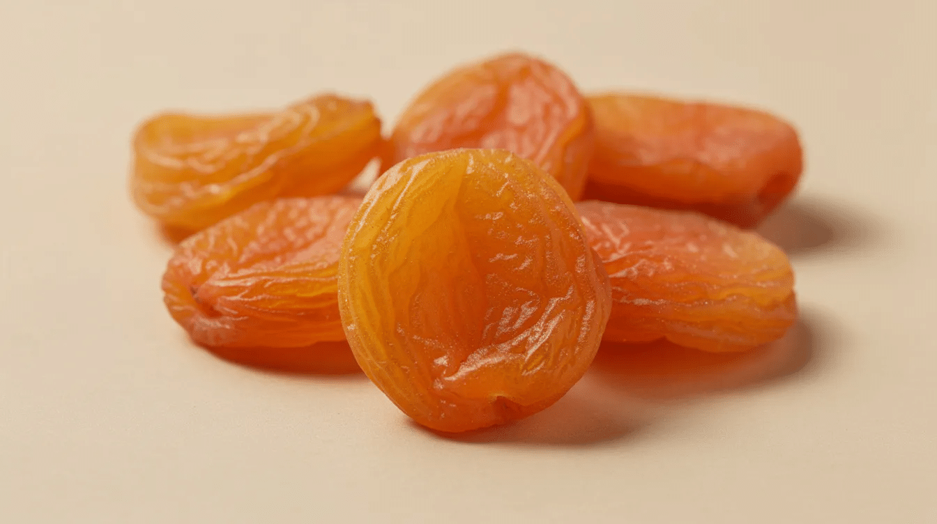 The image features a bowl filled with vibrant, naturally sweet dried apricots, showcasing their rich orange color and plump texture. Known for their incredible health benefits, these dried fruits are packed with essential nutrients that support heart health, digestive health, and skin health.