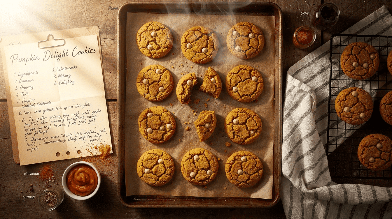 The image features a beautifully arranged display of pumpkin delight cookies shaped like jack-o'-lanterns, showcasing their vibrant orange color and soft texture. These cookies, inspired by the Little Debbie pumpkin delights recipe, are filled with a creamy pumpkin butter filling and are perfect for autumn gatherings or dessert servings.